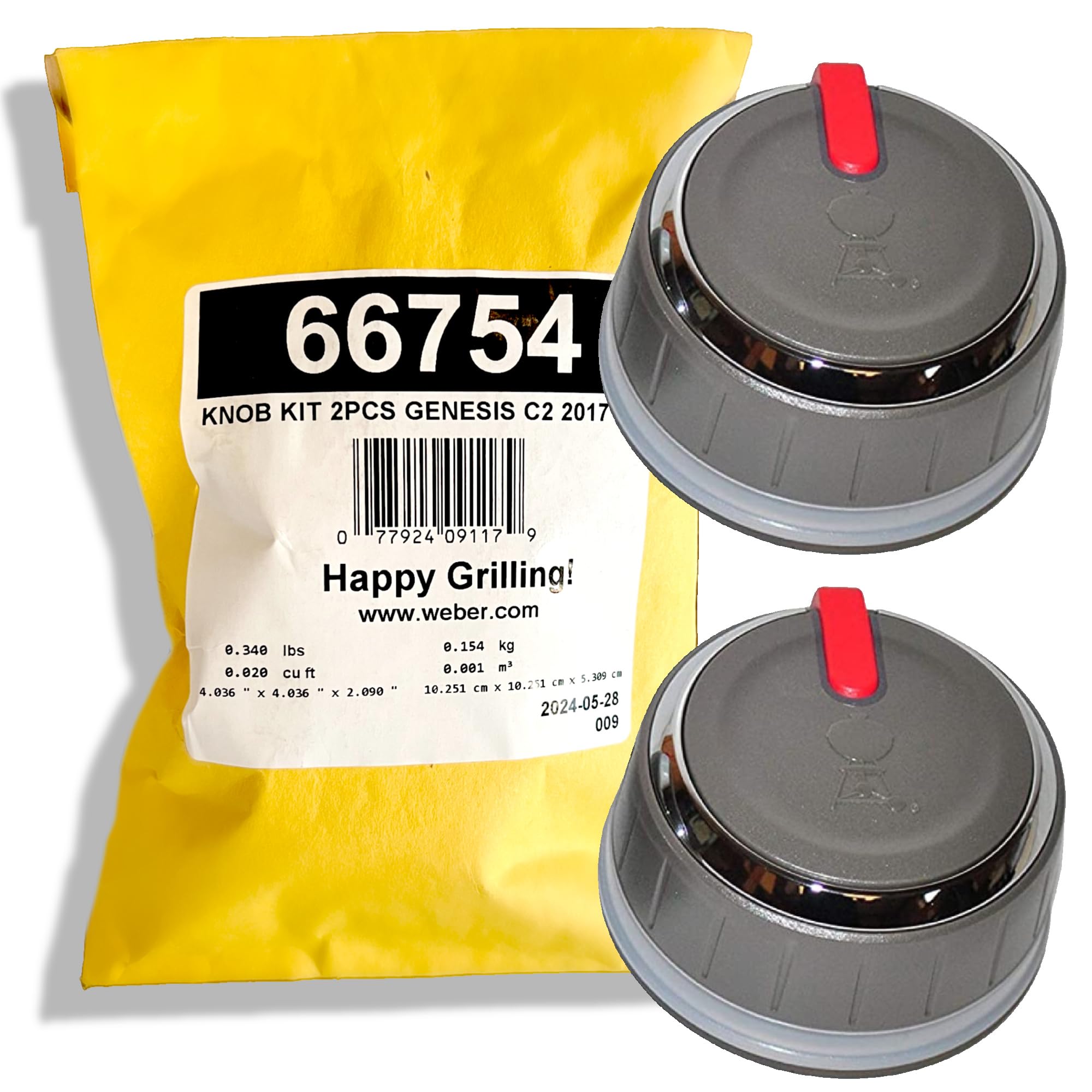 Amazon.com: Weber 66754 Set of 2 Lighted Main Burner Control Knobs